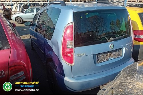 Autovrakoviste Sviadnov Škoda Roomster 1.4 na díly